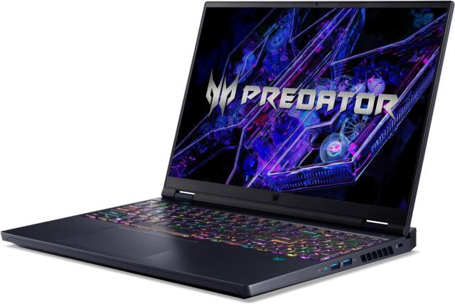 Лаптоп Acer Predator Helios 18 PH18-72-9555, Intel Core i9-14900HX 24C (2.2/5.7GHz, 36MB Cache),18" (45.7cm) WQXGA 240Hz IPS Display, NVIDIA GF RTX 4090 16GB, 32GB DDR5, 4TB SSD NVMe, HDMI, 2x USB 3.2 Gen 2 Type-C, Windows 11 Home