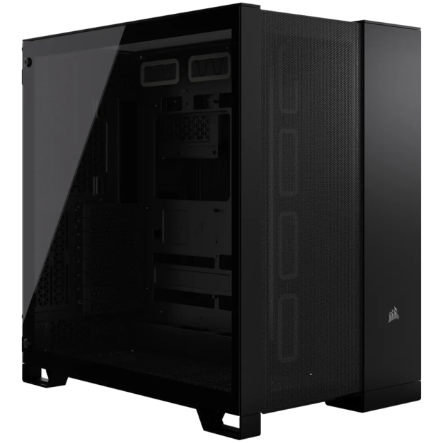 Кутия Corsair 6500D Airflow Tempered Glass Mid-Tower, 1x USB 3.2 Gen 2 Type-C, 4x USB 3.2 Gen 1 Type-A, ATX, Black