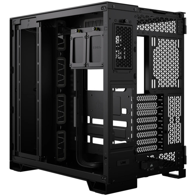 Кутия Corsair 6500D Airflow Tempered Glass Mid-Tower, 1x USB 3.2 Gen 2 Type-C, 4x USB 3.2 Gen 1 Type-A, ATX, Black