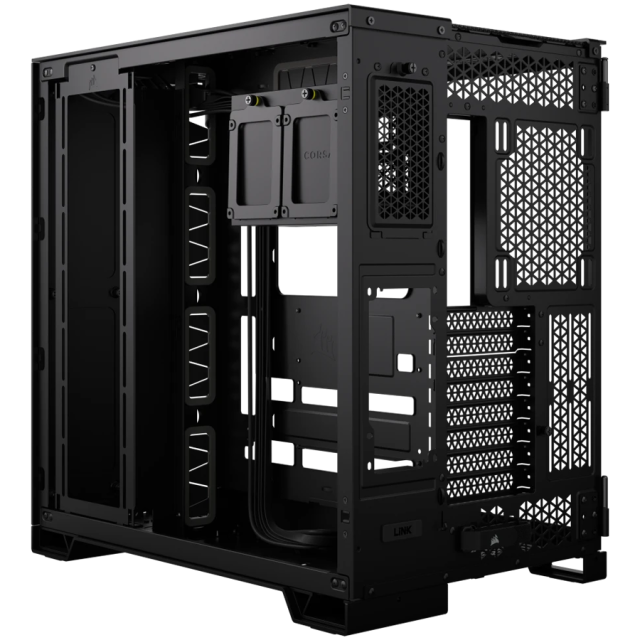 Кутия Corsair 6500X Tempered Glass Mid-Tower, 1x USB 3.2 Gen 2 Type-C, 4x USB 3.2 Gen 1 Type-A, Mini-ITX, Micro-ATX, ATX, E-ATX