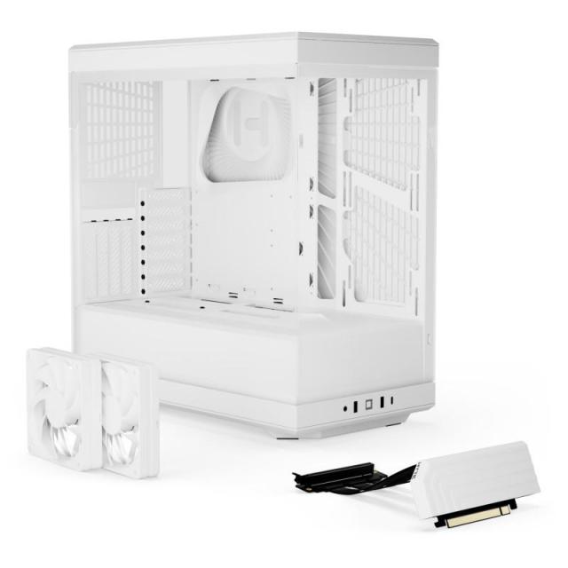 Кутия HYTE Y40 Tempered Glass White, Mid-Tower, 2x USB 3.2 Gen 2, 1 x USB-C, ATX, Micro ATX, Mini ITX