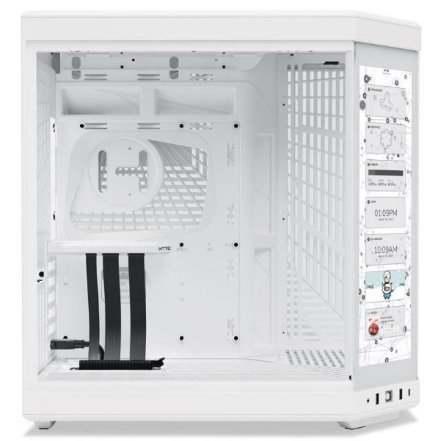 Кутия HYTE Y70 Tempered Glass White, Middle Tower, 1x USB-C 3.2 Gen2, 2x USB-A 3.2 Gen1, E-ATX, ATX, Micro ATX, Mini ITX