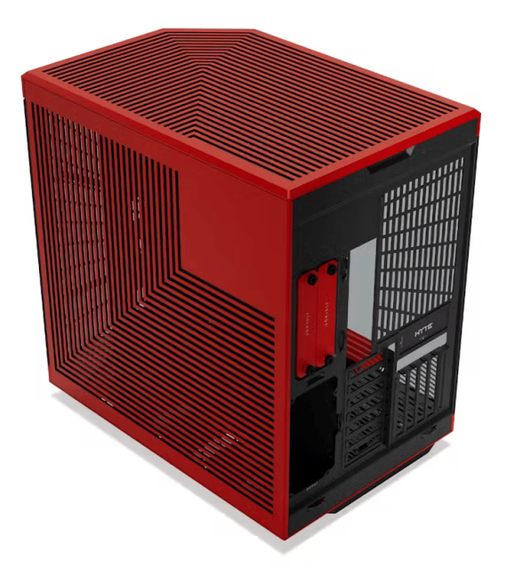 Кутия HYTE Y70 Tempered Glass Black/Red, Middle Tower, 1x USB-C 3.2 Gen2, 2x USB-A 3.2 Gen1,  E-ATX, ATX, Micro ATX, Mini ITX