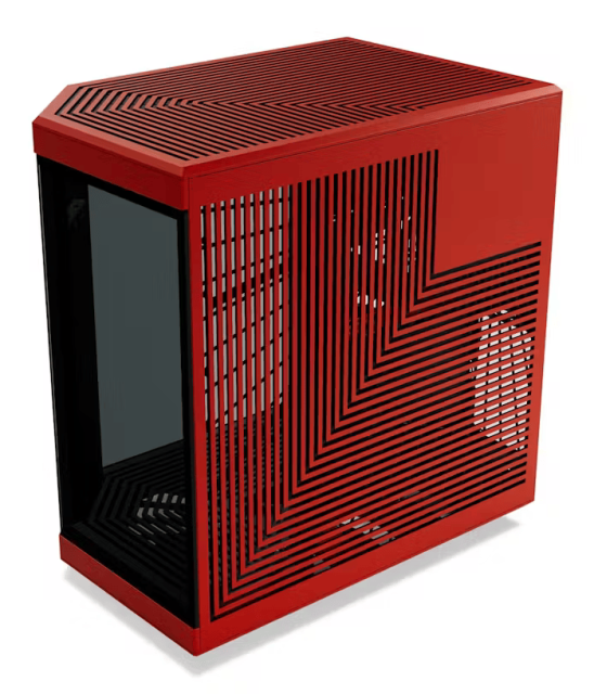 Кутия HYTE Y70 Tempered Glass Black/Red, Middle Tower, 1x USB-C 3.2 Gen2, 2x USB-A 3.2 Gen1,  E-ATX, ATX, Micro ATX, Mini ITX