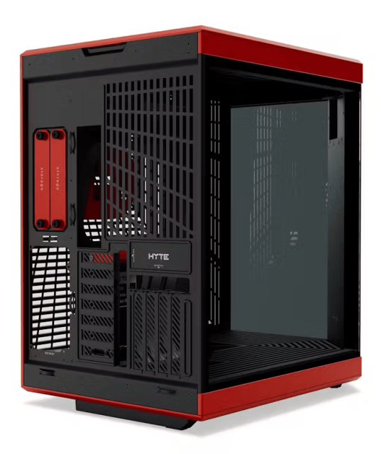 Кутия HYTE Y70 Tempered Glass Black/Red, Middle Tower, 1x USB-C 3.2 Gen2, 2x USB-A 3.2 Gen1,  E-ATX, ATX, Micro ATX, Mini ITX