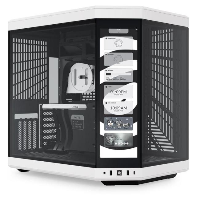 Кутия HYTE Y70 Tempered Glass Black/White, Middle Tower, 1x USB-C 3.2 Gen2, 2x USB-A 3.2 Gen1,  E-ATX, ATX, Micro ATX, Mini ITX