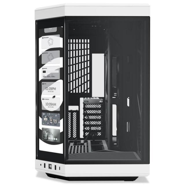 Кутия HYTE Y70 Tempered Glass Black/White, Middle Tower, 1x USB-C 3.2 Gen2, 2x USB-A 3.2 Gen1,  E-ATX, ATX, Micro ATX, Mini ITX