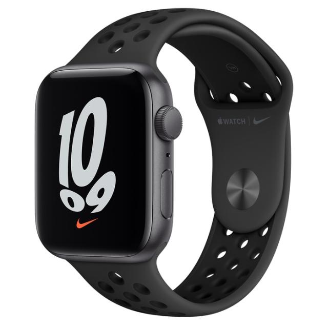 Часовник Apple Watch Nike SE (v2) GPS, 44mm Space Grey Aluminium Case with Anthracite/Black Nike Sport Band - Regular