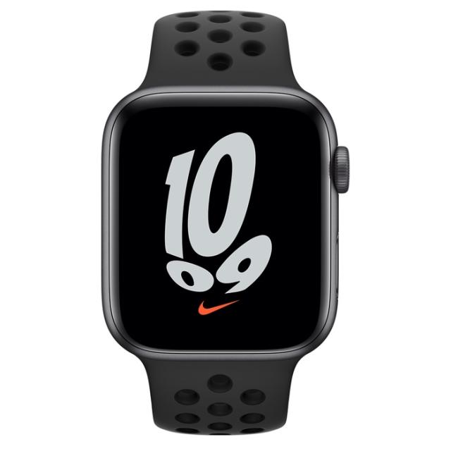 Часовник Apple Watch Nike SE (v2) GPS, 44mm Space Grey Aluminium Case with Anthracite/Black Nike Sport Band - Regular