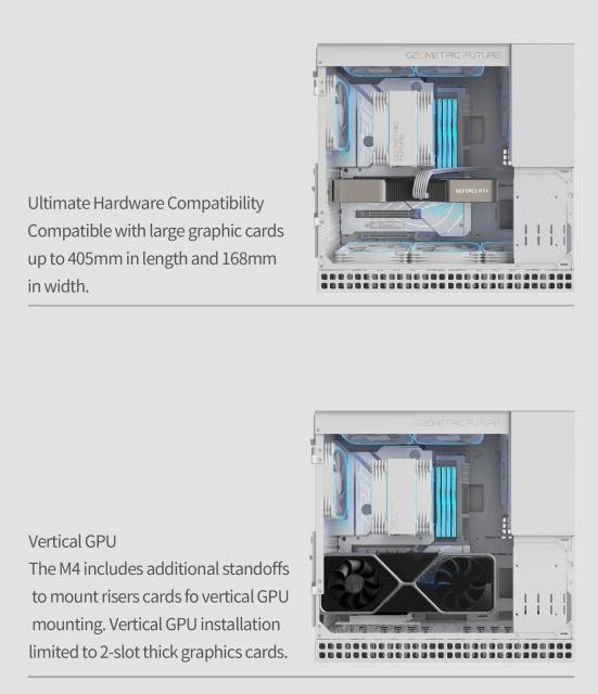 Кутия Geometric Future Model 4 King Arthur White, Middle Tower, 1 x USB 3.2 Gen 2 Type-C, 2 x USB 3.0, EATX/ATX/mATX/Mini-ITX