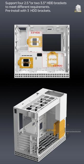 Кутия Geometric Future Model 4 King Arthur White, Middle Tower, 1 x USB 3.2 Gen 2 Type-C, 2 x USB 3.0, EATX/ATX/mATX/Mini-ITX