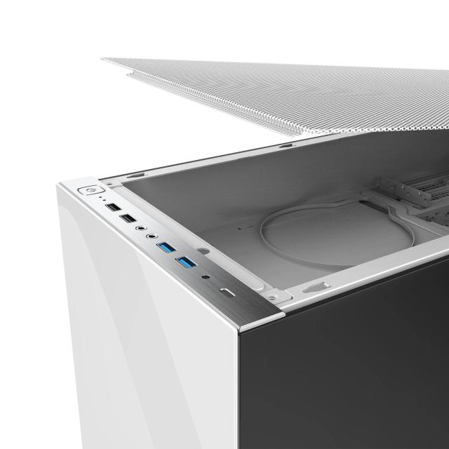 Кутия Geometric Future Model 8 Lohan White, Middle Tower, 1x USB 3.1 Type-C, 2x USB 3.0, Mini-ITX/mATX/ATX/EATX 