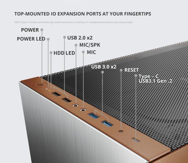 Кутия Geometric Future Model 8 Cowboy, Middle Tower, 1x USB 3.1 Type-C, 2x USB 3.0, Mini-ITX/mATX/ATX/EATX 