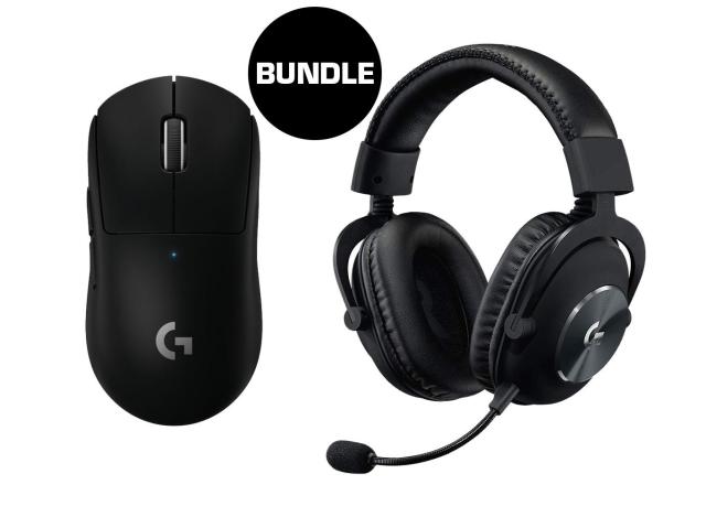 Комплект Геймърска мишка Logitech G Pro X Superlight и Слушалки Logitech G Pro, Wireless/USB