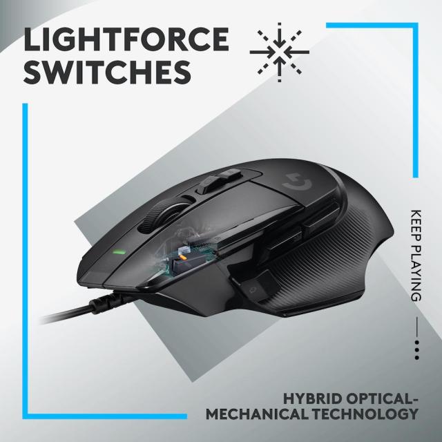 Комплект Геймърска мишка Logitech G502 X, Жична + Подложка за Мишка G240