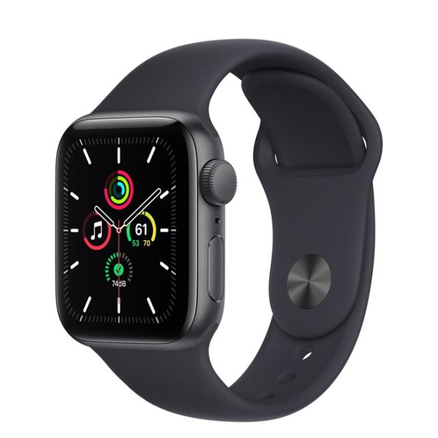Часовник Apple Watch SE (v2) GPS, 40mm Space Grey Aluminium Case with Midnight Sport Band - Regular