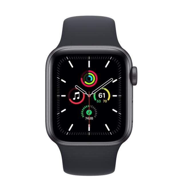 Часовник Apple Watch SE (v2) GPS, 40mm Space Grey Aluminium Case with Midnight Sport Band - Regular