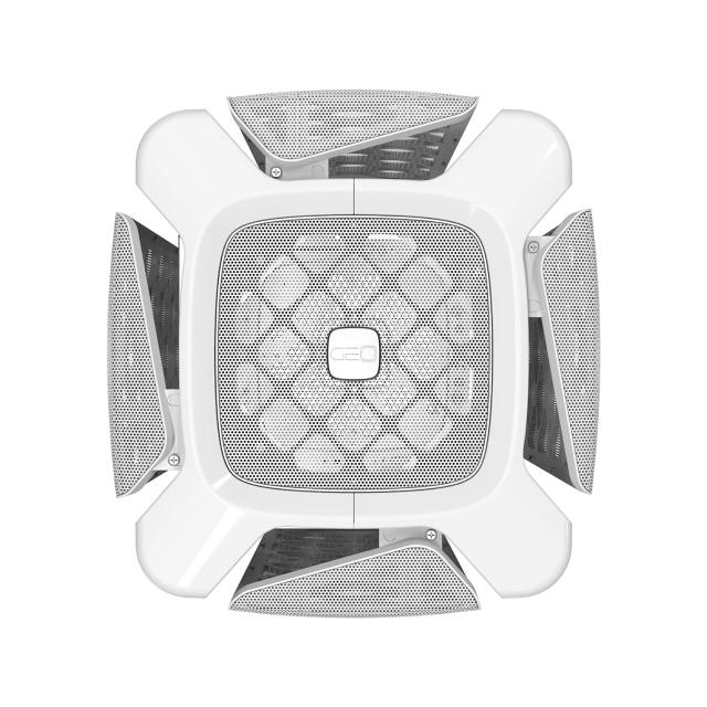 Кутия Geometric Future Model 4 Lancelot White, Middle Tower, 1x USB 3.1 Type-C, 3x USB 2.0, Mini-ITX/mATX