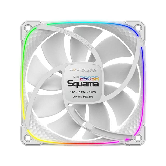 Вентилатор Geometric Future Squama 2503R, REVERSE Fan, 120mm, ARGB, White