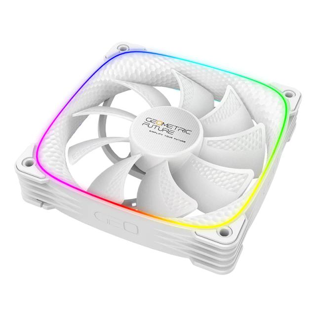 Вентилатор Geometric Future Squama 2503R, REVERSE Fan, 120mm, ARGB, White