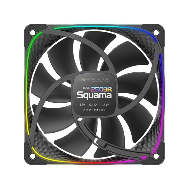 Вентилатор Geometric Future Squama 2503R, REVERSE Fan, 120mm, ARGB, Black