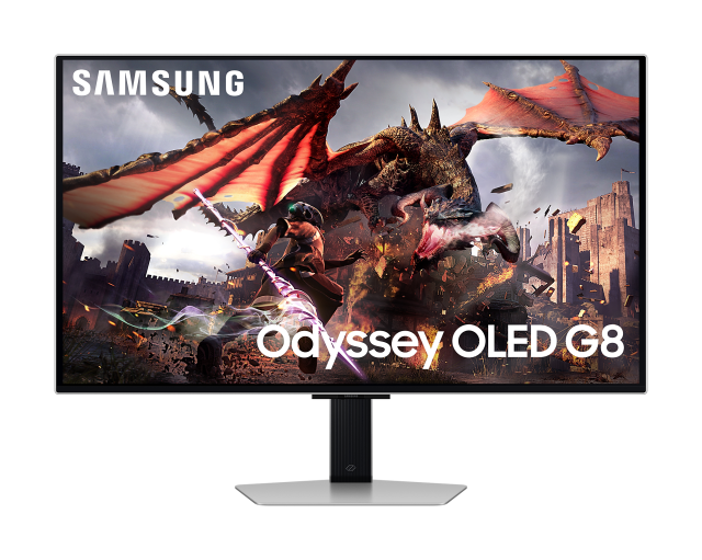 Монитор Samsung Odyssey OLED G8 (2024), 32" (81.28cm) OLED панел, 240Hz, 4K/UHD, 0.03ms, Mega DCR, HDR10, 250cd/m2, USB Hub, Wi-Fi, Bluetooth, DisplayPort, HDMI