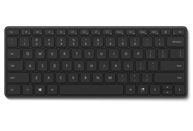 Клавиатура Microsoft Designer Compact Black, безжична, черна