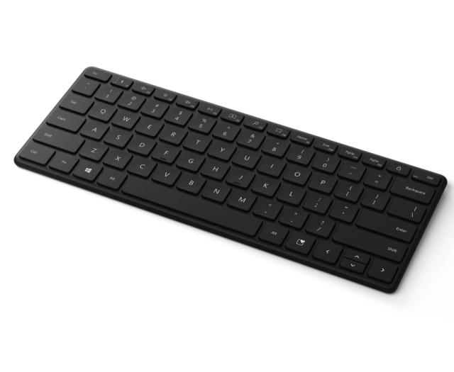 Клавиатура Microsoft Designer Compact Black, безжична, черна