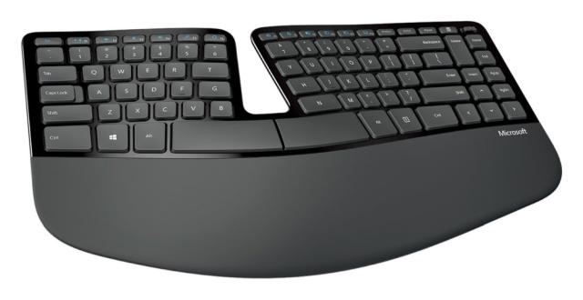 Комплект клавиатура и мишка Microsoft Sculpt Ergonomic Desktop Wireless, безжични, four-way скрол, черни