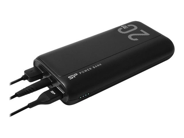 Външна батерия Silicon Power, QS15, 20 000mAh, smartSHIELD, Black