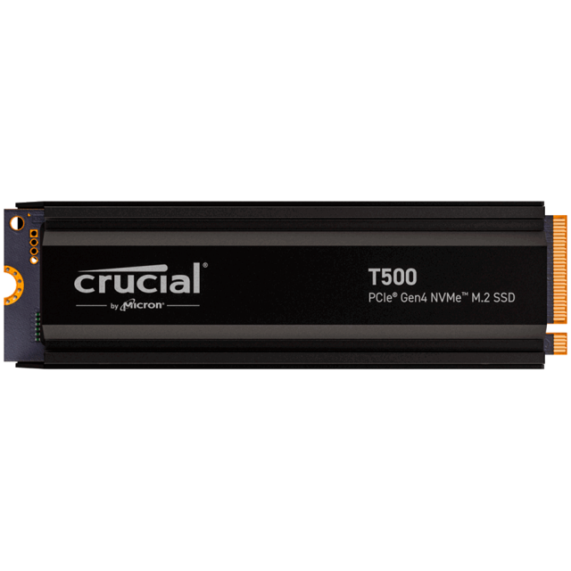 Crucial SSD T500 1TB PCIe Gen4 NVMe M.2 SSD with heatsink