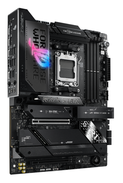 Дънна платка ASUS ROG STRIX X870E-E GAMING WIFI 7, AM5, 4xDDR5, PCI-E 5.0, 5xM.2, 4xSATA, USB Type-C, HDMI, ATX