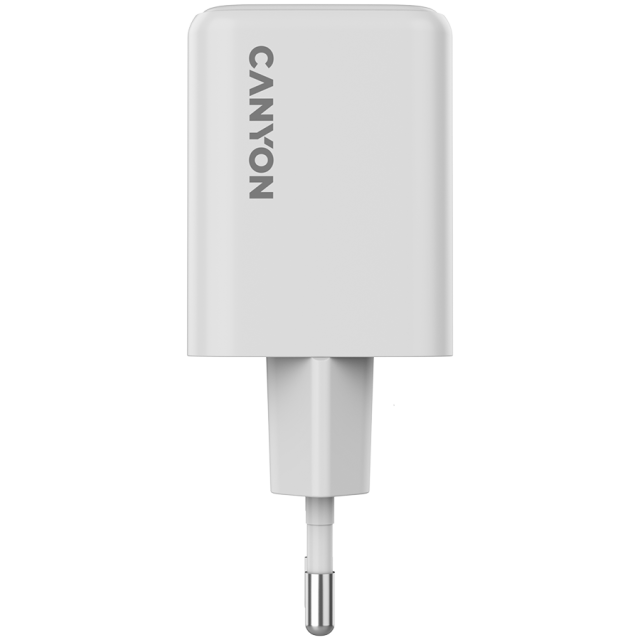 Зарядно CANYON CU65ACC GaN 1 x USB Type-C, 1 x Type-A, 45W, White