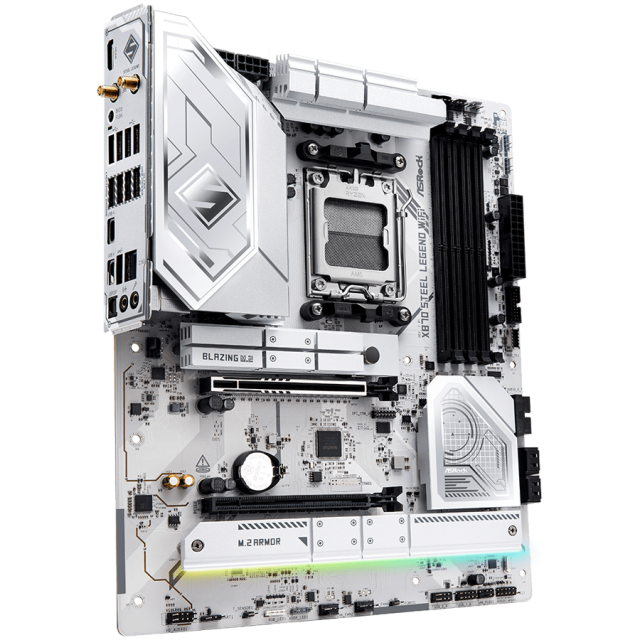 Дънна платка ASRock X870 Steel Legend WiFi, X870, AM5, DDR5, PCI-E 5.0, 3. M.2 socket, 4x SATA3 6.0 Gb/s, Wi-Fi 7 + BT, CF, HDMI,  ATX