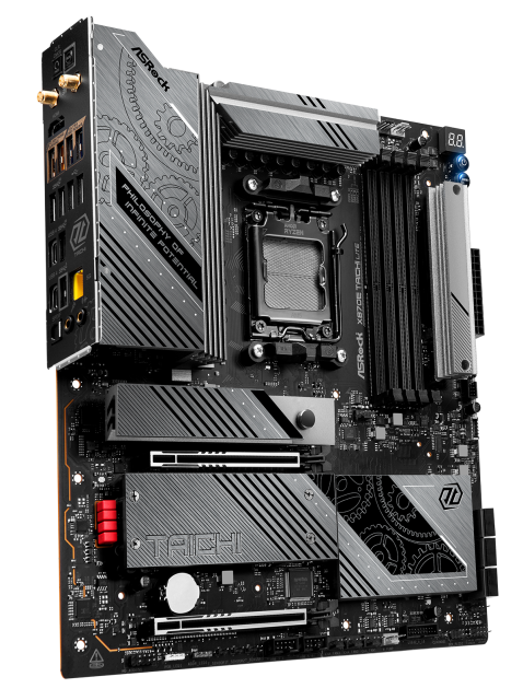 Дънна платка ASROCK X870E TAICHI LITE, Wi-Fi 7, AM5, 4xDDR5, PCIe 5.0, 3xM.2, 6xSATA, Type-C, HDMI, EATX