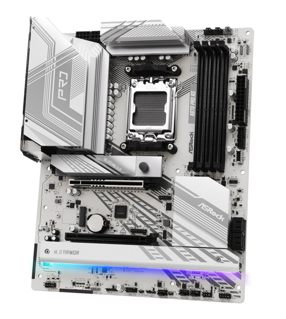 Дънна платка ASROCK X870 PRO RS, AM5, 4xDDR5, PCIe 5.0, 3xM.2, 4xSATA, Type-C, HDMI, ATX