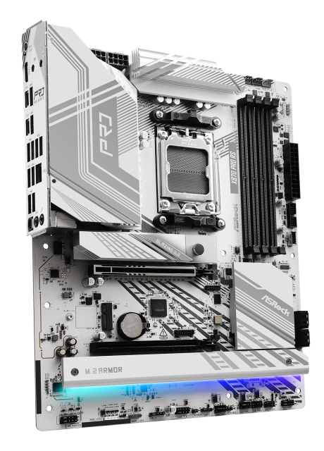 Дънна платка ASROCK X870 PRO RS, AM5, 4xDDR5, PCIe 5.0, 3xM.2, 4xSATA, Type-C, HDMI, ATX