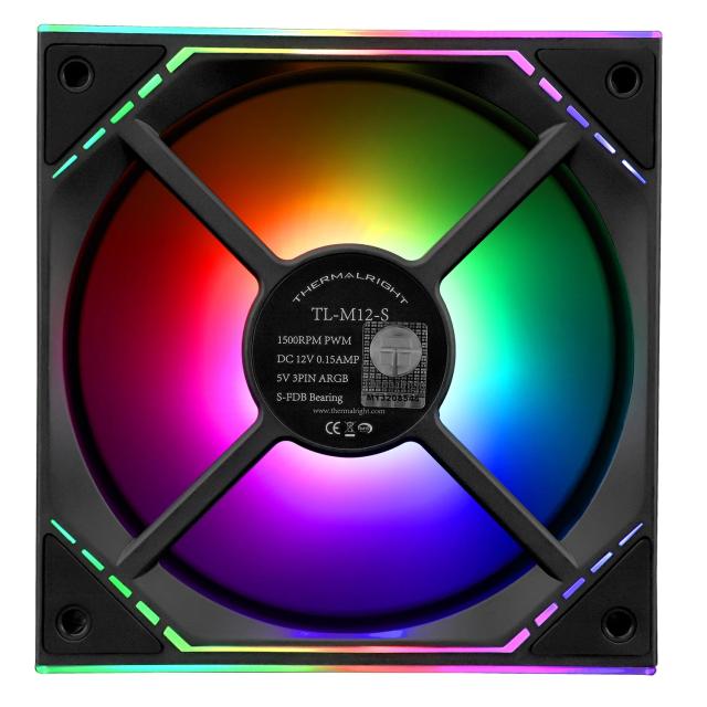 Вентилатор Thermalright  Fan 120mm - TL-M12-S, Infinity Mirror aRGB Lighting, Black