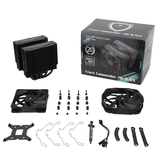 Охладител за процесор Thermalright CPU Cooler Frost Commander 140 Black - Dual-Tower,  LGA1851/LGA1700/AM5