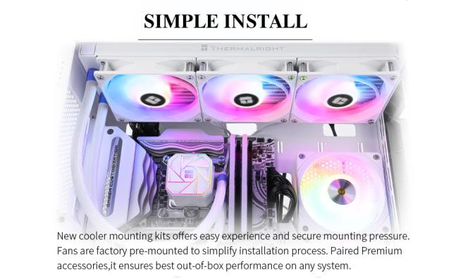 Охладител за процесор Thermalright Water Cooling Aqua Elite 360 White A-RGB V3, LGA1851/LGA1700/AM5