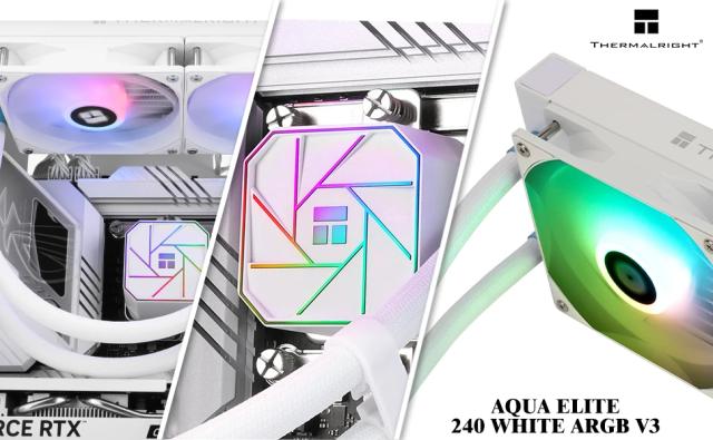 Охладител за процесор Thermalright Water Cooling Aqua Elite 240 White A-RGB V3, LGA1851/LGA1700/AM5