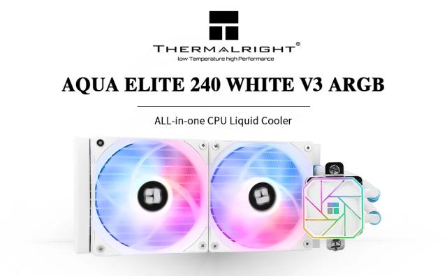 Охладител за процесор Thermalright Water Cooling Aqua Elite 240 White A-RGB V3, LGA1851/LGA1700/AM5