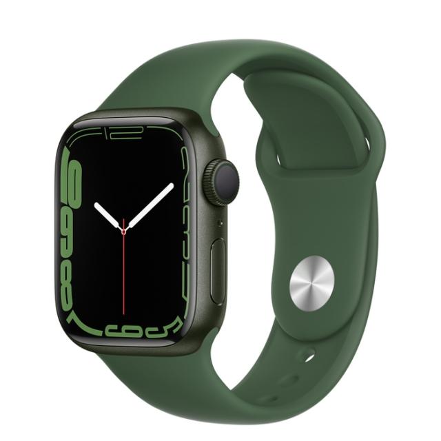 Часовник Apple Watch Series 7 GPS, 41mm Green Aluminium Case with Clover Sport Band - Regular
