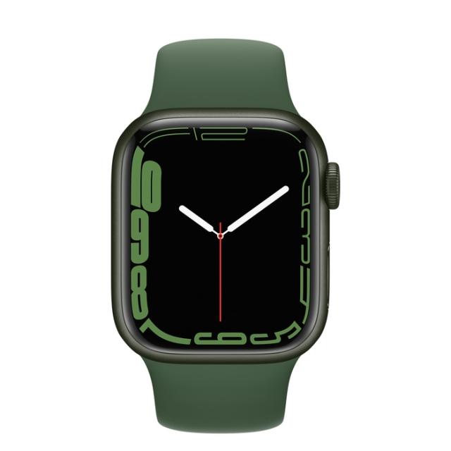 Часовник Apple Watch Series 7 GPS, 41mm Green Aluminium Case with Clover Sport Band - Regular