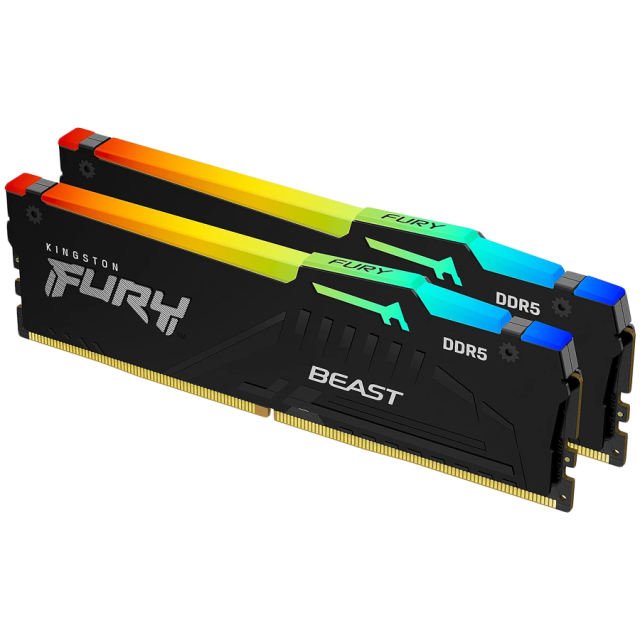 Памет Kingston FURY BEAST 32GB (2 x 16GB) DDR5 6000MHz, CL36, 1.35V