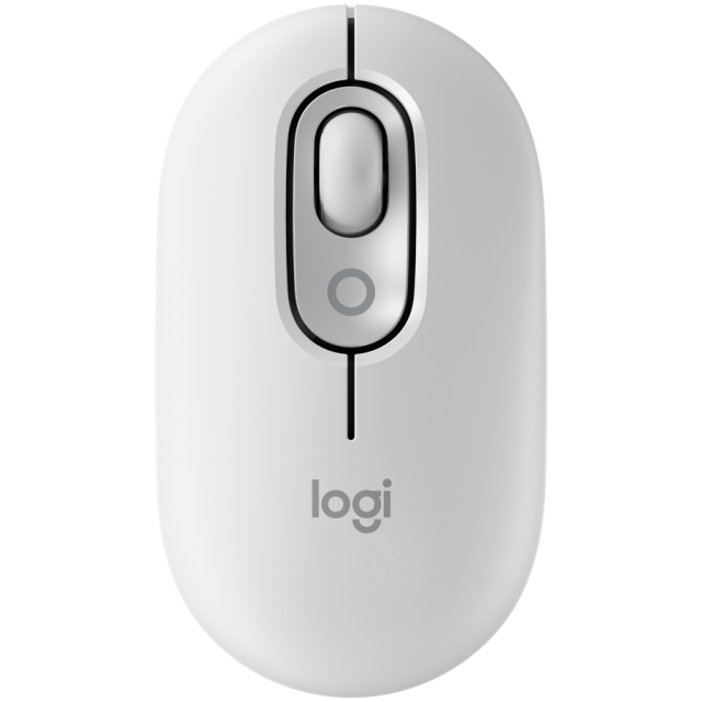 Мишка Logitech POP Mouse, оптична (4000 dpi), Bluetooth, бяла