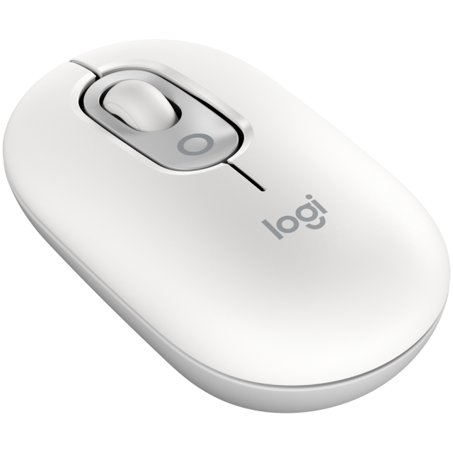 Мишка Logitech POP Mouse, оптична (4000 dpi), Bluetooth, бяла