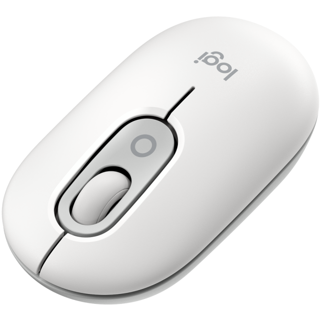 Мишка Logitech POP Mouse, оптична (4000 dpi), Bluetooth, бяла