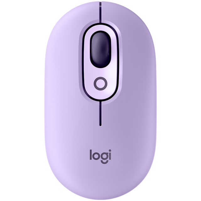 Мишка Logitech POP Mouse Lilac, оптична (4000 dpi), Bluetooth, лилава