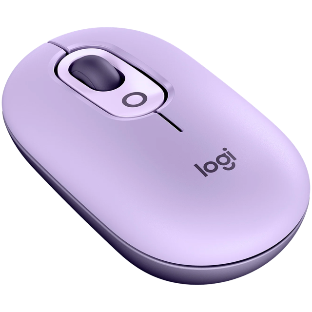 Мишка Logitech POP Mouse Lilac, оптична (4000 dpi), Bluetooth, лилава